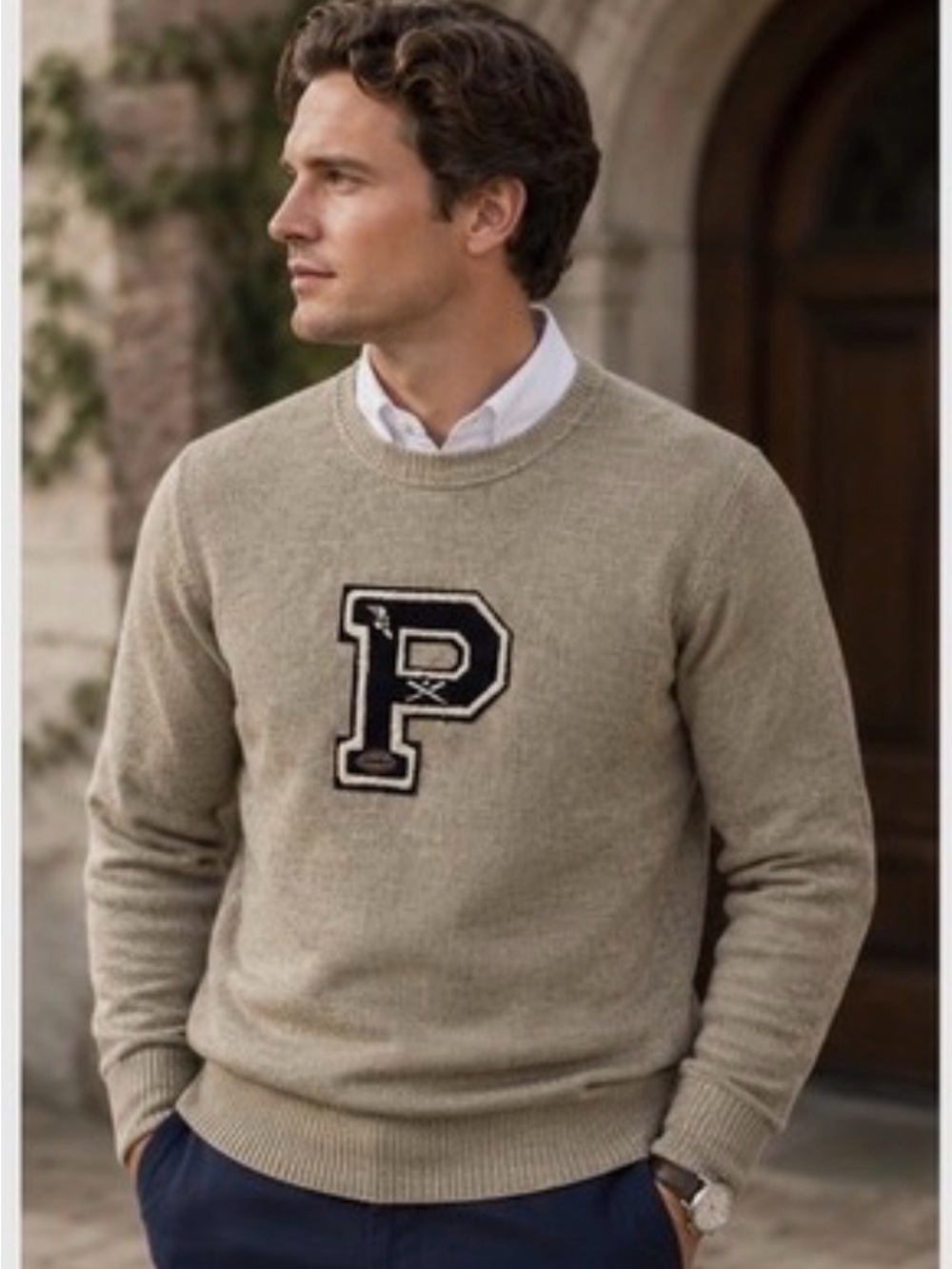 Polo Ralph Lauren Sweater Men's size S Varsity Crewneck